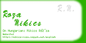 roza mikics business card